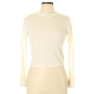 Like New AllRow S Pullover Faux Fur Trim Sweater